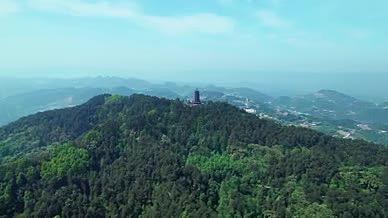 4k航拍城市山顶古塔古风建筑视频的预览图